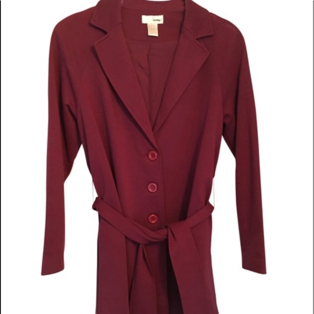 Gorgeous Burgundy Spiegel Wrap Blazer